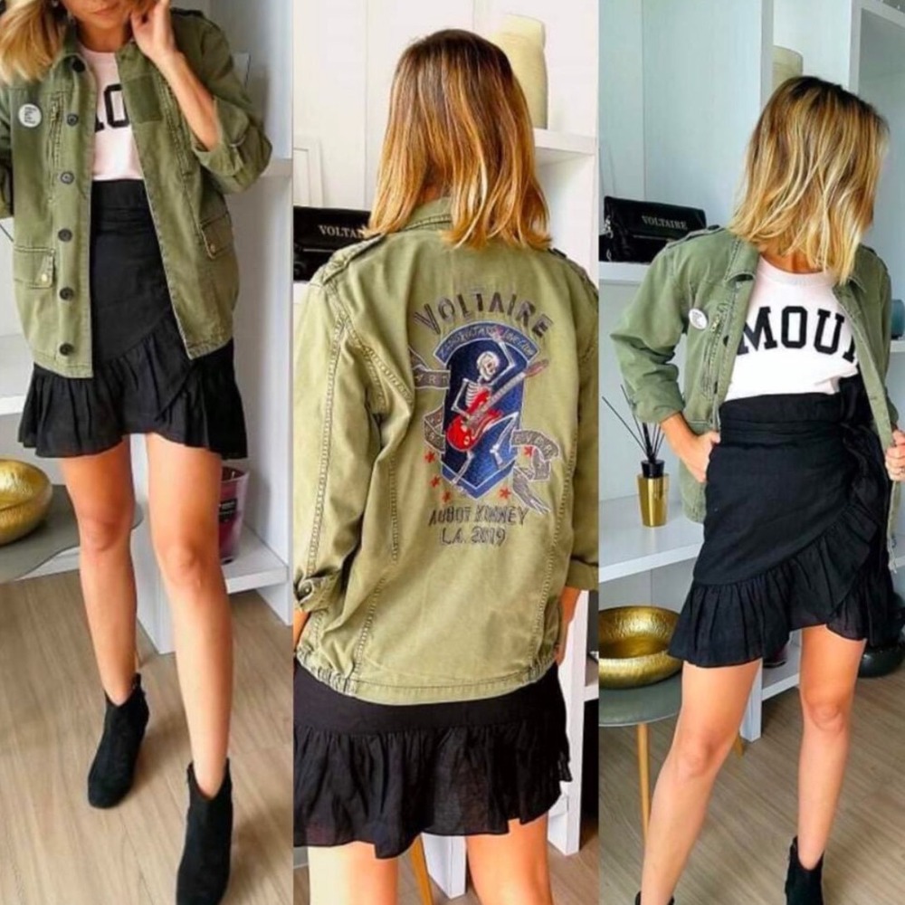 Zadig & Voltaire Green Kid Mili Abbot Kinney LA 2019 Jacket Size M